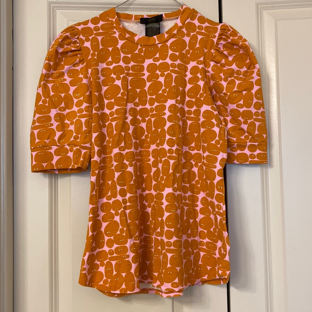 RARE Nooworks Pebble People Puff sleeve Top